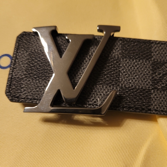 Authentic Louis Vuitton Damier Graphite Belt 40 inch CT3078 - Picture 3 of 7